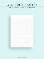 N120 | All-round Grid Notes Template, Printable Bullet Journal Inserts