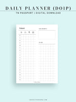 D111_DO1P | Day on a Page, Daily Planner Inserts Template