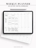 W102_H_1 | Horizontal Weekly Schedule Planner