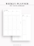 W111 | Weekly Schedule Planner Printable Inserts Template