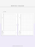 T101_M | Monthly Goal & Habit Tracker Template