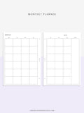 M101 | Basic Monthly Planner Printable Inserts for Minimalist