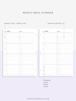 T108 | Weekly Meal Planner & Grocery Shopping List