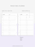 T108 | Weekly Meal Planner & Grocery Shopping List