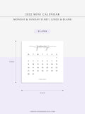 Y103-2 | 2023 Mini Calendar Printable