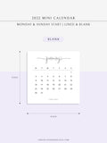 Y103-2 | 2023 Mini Calendar Printable
