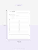 M108 | Monthly Overview, Month on a Page Printable Planner Inserts
