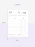 D108 | Daily Study Planner Inserts Printable Template