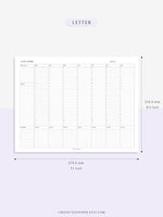 W102_H_1 | Horizontal Weekly Schedule Planner