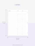 W112 | To-do List Type Weekly Schedule Planner Printable Inserts