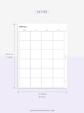 M101 | Basic Monthly Planner Printable Inserts for Minimalist