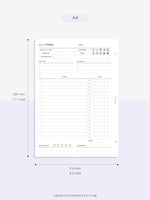 D108 | Daily Study Planner Inserts Printable Template