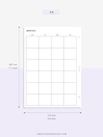 M101 | Basic Monthly Planner Printable Inserts for Minimalist
