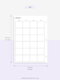 M101 | Basic Monthly Planner Printable Inserts for Minimalist