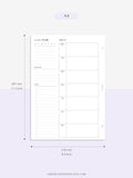 W108 | Week on a Page, Weekly Planner Printable Inserts Template