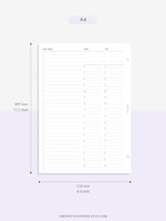 W112 | To-do List Type Weekly Schedule Planner Printable Inserts