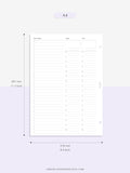 W112 | To-do List Type Weekly Schedule Planner Printable Inserts