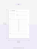 M108 | Monthly Overview, Month on a Page Printable Planner Inserts