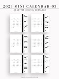 Y103-3 | 2023 Mini Calendar Printable