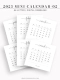 Y103-2 | 2023 Mini Calendar Printable