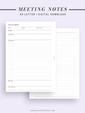 N105 | Meeting Notes Template