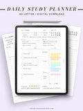 D108 | Daily Study Planner Inserts Printable Template