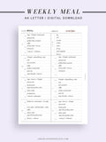 T108 | Weekly Meal Planner & Grocery Shopping List