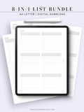 N107 | Checklist Bundle Template to Personalize Category