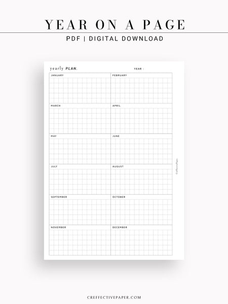 Y106 | Year on a Page, Grid Layout