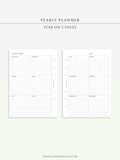 Y105 | Year on 2 Pages, Grid Layout