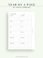 Y106 | Year on a Page, Grid Layout