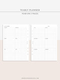 Y105 | Year on 2 Pages, Grid Layout