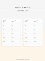 Y106 | Year on a Page, Grid Layout