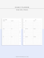 Y105 | Year on 2 Pages, Grid Layout