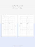 Y105 | Year on 2 Pages, Grid Layout