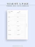 Y106 | Year on a Page, Grid Layout