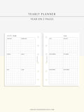 Y105 | Year on 2 Pages, Grid Layout