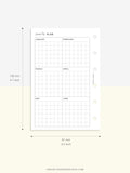Y105 | Year on 2 Pages, Grid Layout
