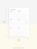 Y105 | Year on 2 Pages, Grid Layout