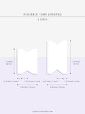 DA118 | Mini Editable Tabs, Printable Index