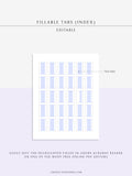 DA118 | Mini Editable Tabs, Printable Index