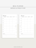 N121-4 | Meal Prep Plan Template, Groceries Shopping List