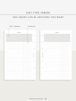 N116 | List-Type Inbox for Task, To-do, Project and Checklist