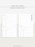 W117 | WO4P, Weekly 24-hour Schedule, To-do List Planner Template
