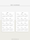 Y104_2023 | 2023 Calendar Planner Inserts Printable