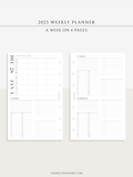 W117_2023 | 2023 Dated Weekly Planner, 24-hour Time Scheduler, WO4P