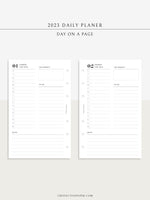 D111_C_2023 | 2023 Dated Daily Planner, Lined Layout, Day on a Page