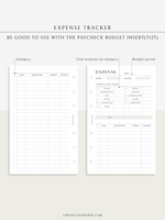 T126 | Expense Tracker in Budget, Spending Log Template