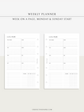 W122 | Weekly Planner, WO1P