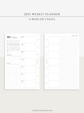 W108_01GX_WO2P_2023 | 2023 Dated Weekly Planner Inserts Printable Template